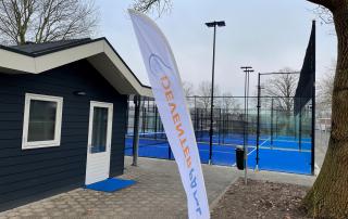 Nieuwbouw 3 padelbanen sportaccommodatie Borgelerbad